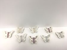 BOMBONIERA SEGNAPOSTO MATRIMONIO COMUNIONE BATTESIMO FARFALLE IN PORCELLANA