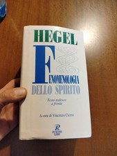 Hegel fenomenologia dello - -,