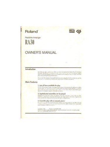 Roland manuale di - ra-50,