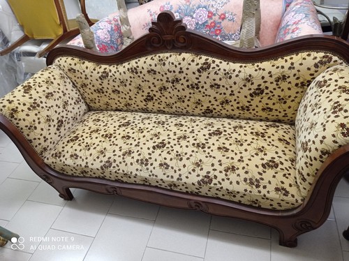 Divanetto stile 800 velluto - divanetto,