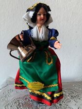 Bambola Da Collezione Vintage Vestito Stoffa Tradizionale Abruzzese