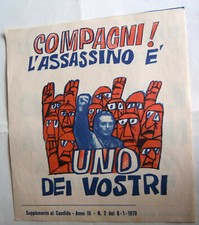  Propaganda Manifesto  MSI Movimento Sociale 1970 - IL COMUNISMO NON PASSERA 
