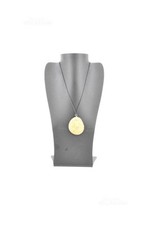 Collana In Corda Nera Pendolo Sasso Dipinto Sole