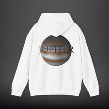 Felpa con cappuccio unisex, con grafica di Giove, taglie dalla S alla 2XL