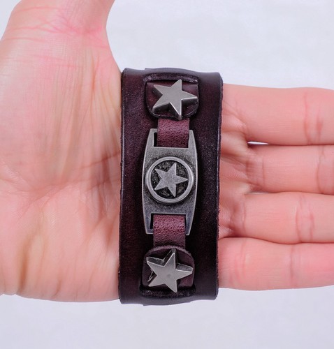 Bracciale uomo marrone punk - bracciale,
