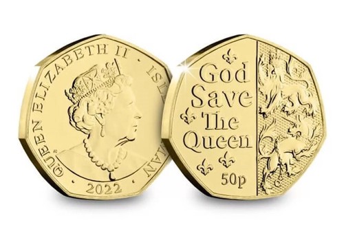 Moneta 50p 2022 - , regina