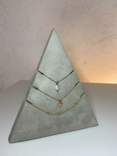 Porta gioielli display, organizzatore gioielli in cemento, supporto espositivo