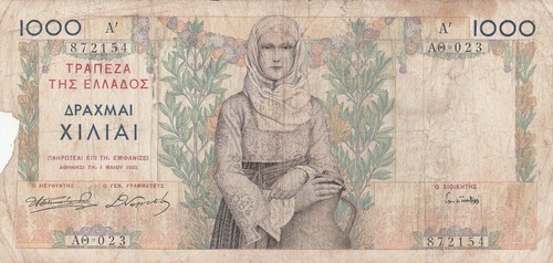Grecia grossa banconota 000 - grecia, 1.000