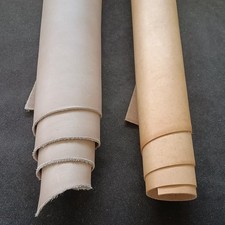 2 SCAMPOLI VACCHETTA CONCIA AL VEGETALE CUOIO VERA PELLE TRACOLLE COLLARI LARP 