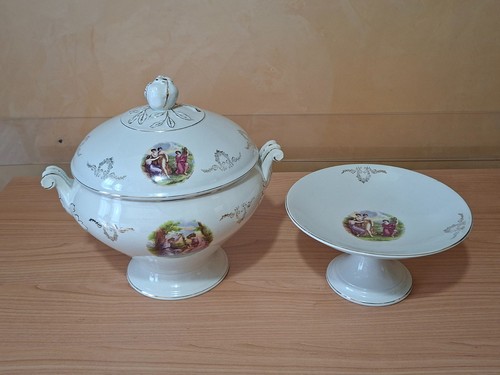 Antica zuppiera alzatina - antica,