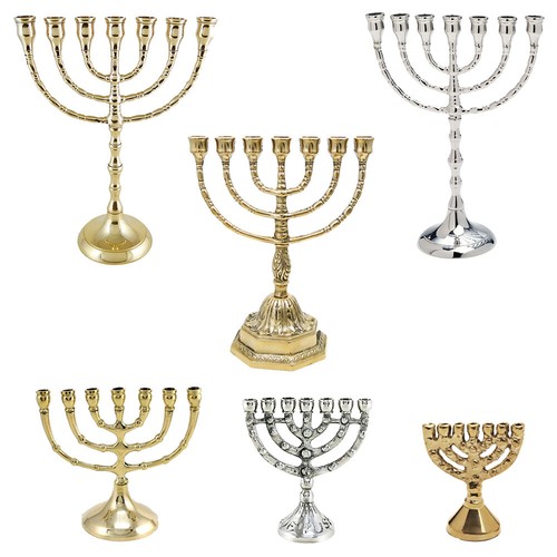 Menorah portacandele ottone - portacandele,