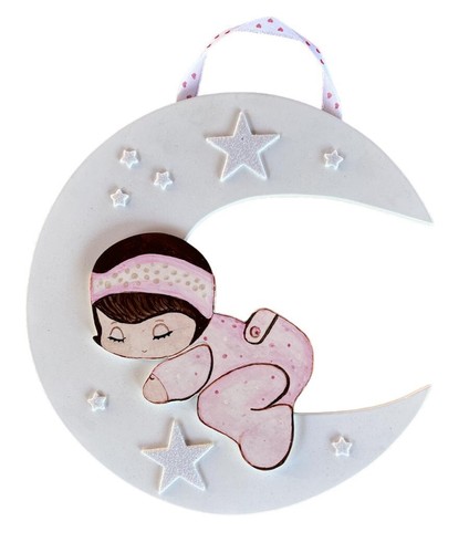 Fiocco nascita bambina - fiocco, con