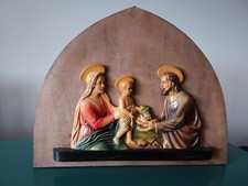 Vintage bas-relief on wood