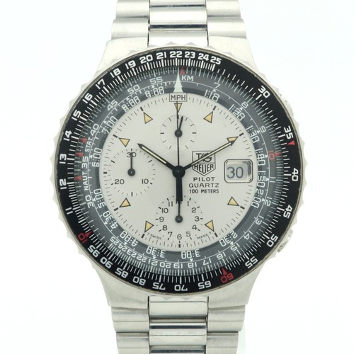 Tag heuer pilot silver - silver, dial