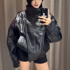 ZARA GIACCA ECOPELLE NUOVA DONNA FW25 NERA XS-XXL 4391/872/800