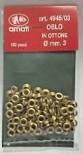 AMATI - OBLO' IN OTTONE Ø3mm BUSTINA DA 100 PEZZI ART  4945/03