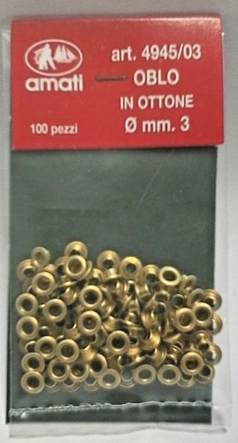 Amati oblo in ottone - in,