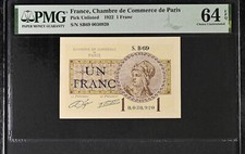 1 Franco 1922 PMG 64 Banconote