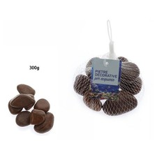 SASSI PIETRE DECORATIVE MARRONI PER ACQUARIO 300 GR. DECORAZIONE GIARDINO 70255