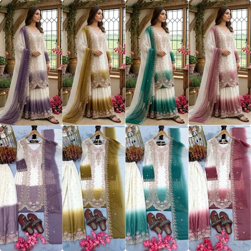 Top sharara plazoo suit - sharara, party