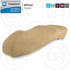 SELLA BIPOSTO IN CUOIO BEIGE PER PIAGGIO VESPA GTS IE & TOURING 300 2012-2016