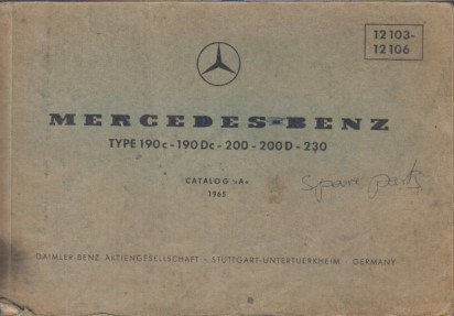 Mercedes benz w110 - 190c, 190dc
