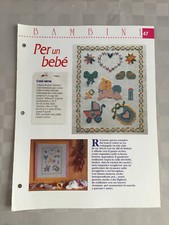 Schema punto croce Bambini  Per un bebé bavaglino scarpette carroccina biberon