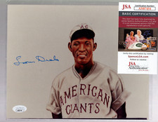 LOU DIALS Negro League Signed Autograph Auto B&W 8x10 Photo Giants JSA 💎 COA