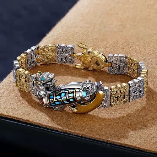 Bracciale uomo pixiu bicolore - bracciale,