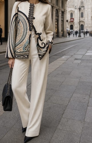 Blazer cropped etro milano - blazer,