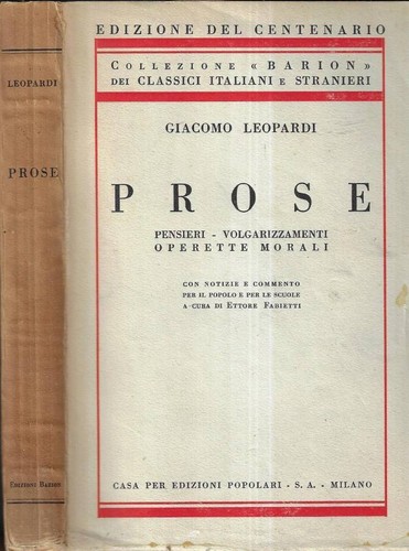 Prose operette morali - operette,