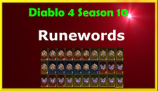 Diablo 4 stagione 10 tutte le runewords rune BAC EOM OHM JAH D4 SC PS xBOX PC