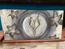 Dipinto a mano arte moderna stilizzato con particolari in rilievo