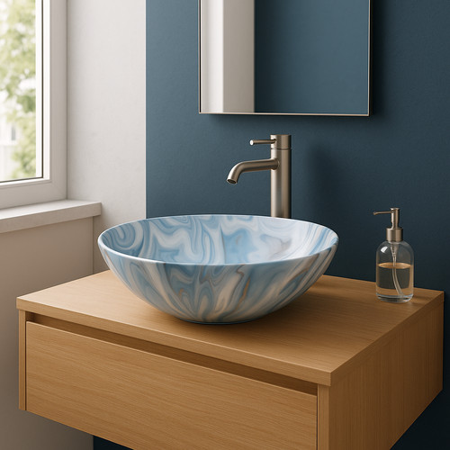 Lavabo ceramica mix colori - lavabo,