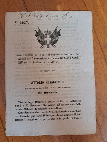 Regio decreto 2937 1866 - decreto,