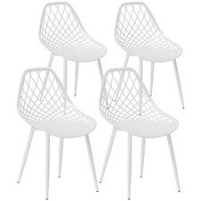 HOMCOM Set 4 Sedie Moderne con