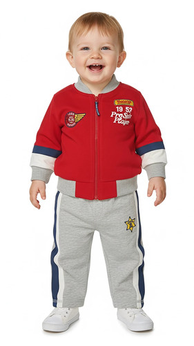 Completo tuta con felpa aperta - con,
