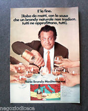 [GCG]  O070 - Advertising Pubblicità - 1970 - FLORIO BRANDY MEDITERRANEO