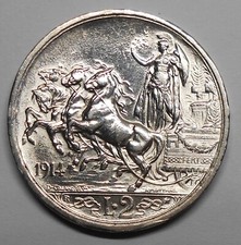 2 LIRE  1914 Quadriga Briosa