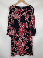 Abito donna LRL Lauren Ralph Lauren manica lunga fantasia floreale taglia 12