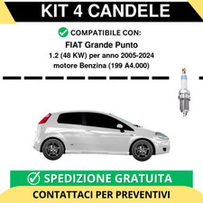 KIT 4 CANDELE per FIAT Grande