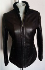 Burberry Giubbotto Pelle nera S interno tartan check leather jacket coat black