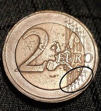 moneta 2 euro rara, Errori evidente di conio. Nederland.2002