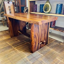 Tavolo etnico fetta intera suar scrivania rustica