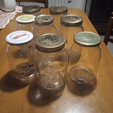 Set Di Barattoli Di Vetro Con Tappo Usati In Buone Condizioni