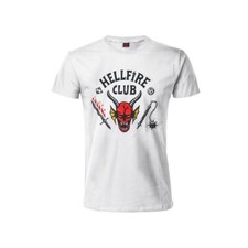 T-Shirt Stranger Things - Hellfire Club - Originale ufficiale bianca adulto