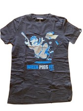 ETNIES T-SHIRT SKATEBOARD TG.M GRAFICA “WHEN PIGS FLY” ORIGINALE IN OTTIMO STATO