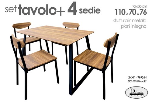 Tavolo sedie metallo piano - tavolo,