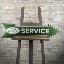 Insegna smaltata JAGUAR 35,4x8,3" (90x21 cm) bella grande insegna da collezio...