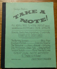 Magic Tricks by George Blake 1966 Take A Note With Signed Letter